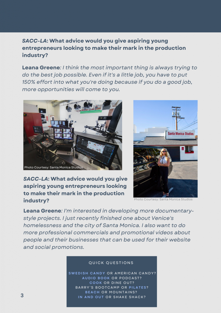 Interview Question and Answers with Leana Green
