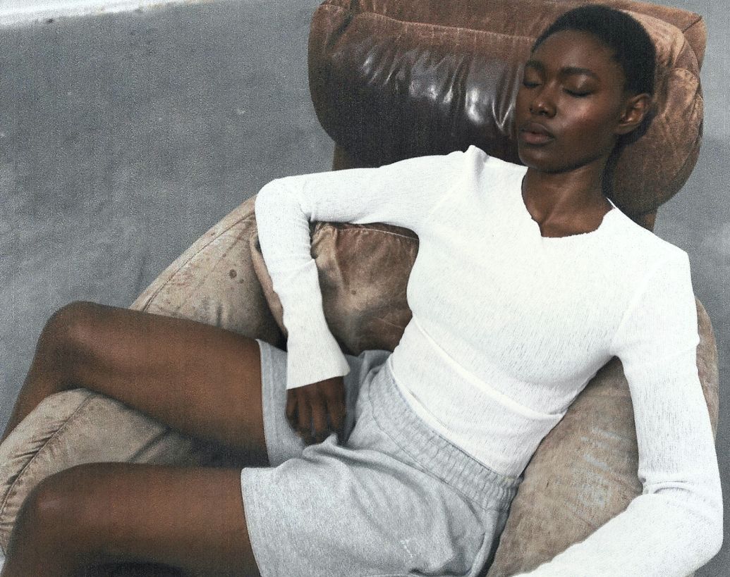 A person wearing clothing from Alice Stenlofs A-DSGN Label