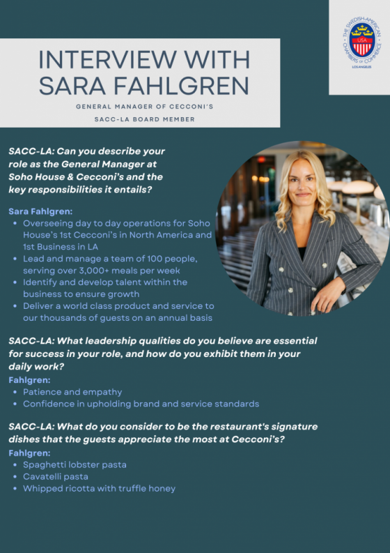 Interview Question and Answers with Sara Fahlgren