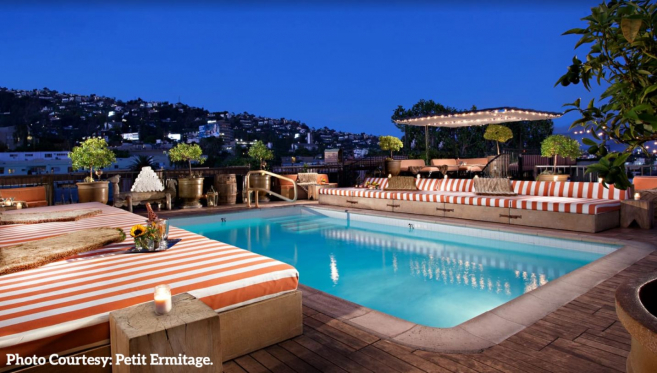 The pool at The Petit Ermitage Hotel