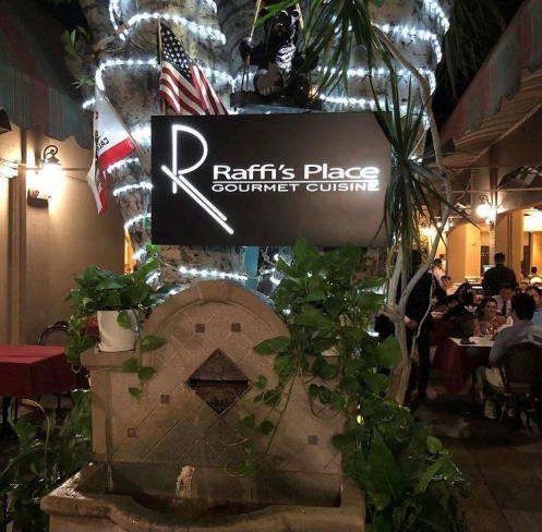 Raffis Place Gourmet Cuisine sign